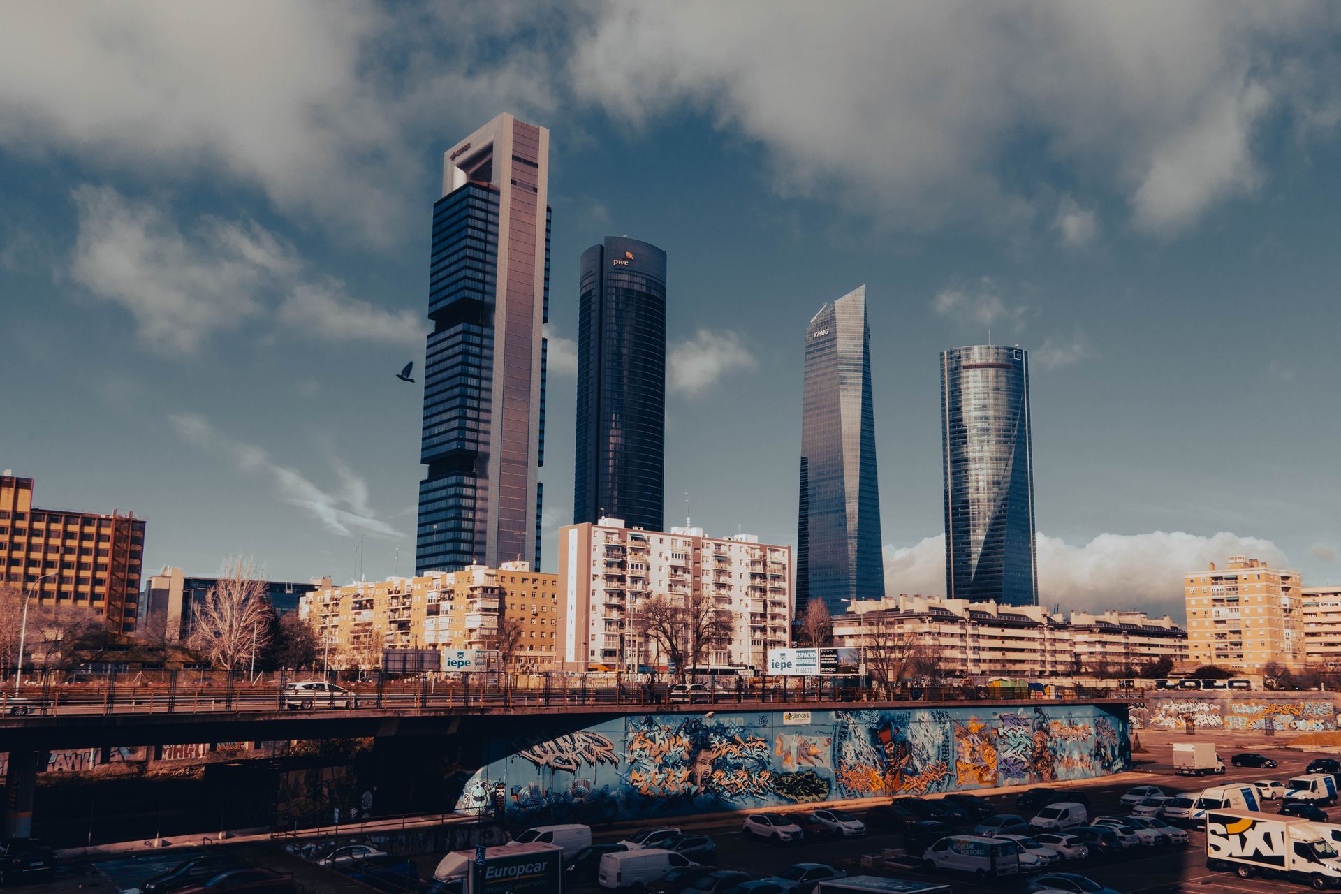 Las torres de la Castellana, en Madrid